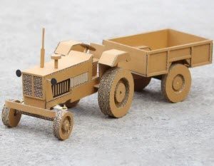 آموزش ساخت تراکتور با مقوا + فیلم